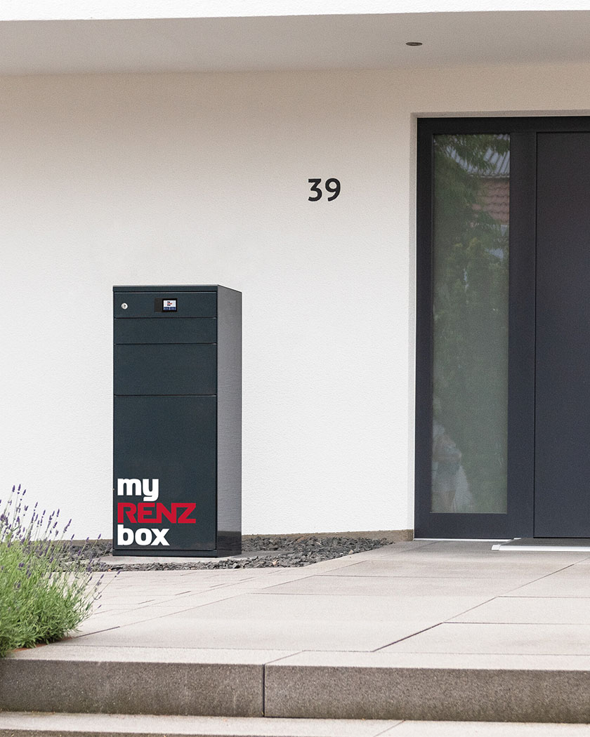 Schwarz Türen und Fenster, Briefkästen Boxen Renz Boxen