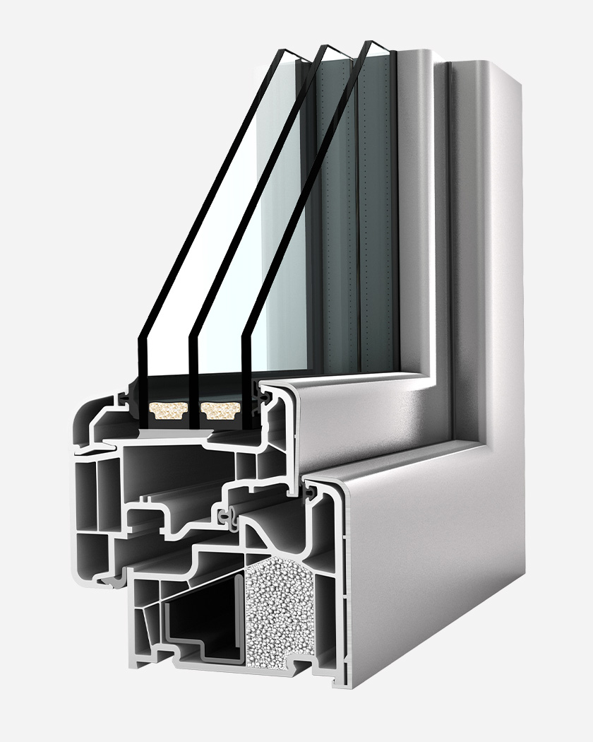 Internorm Fenster, Schwarz Türen + Fenster Internorm Detail Schaumkern